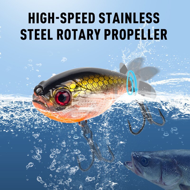 Kingdom-popper isca com hélice - Fishing Lure Topwater avaliação e preço