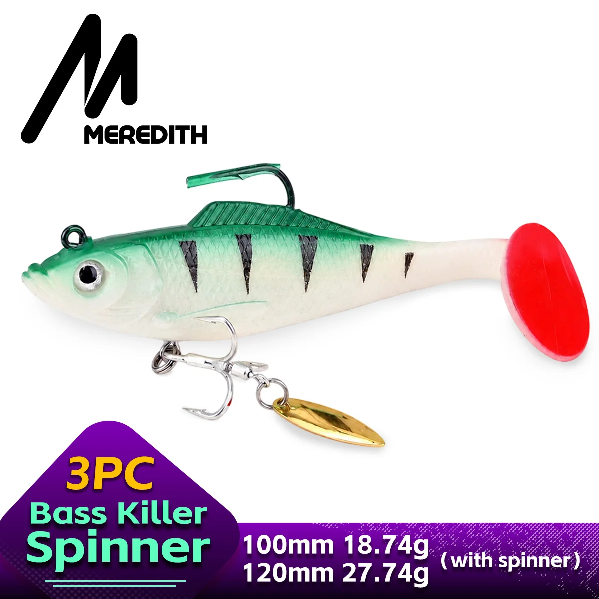 MEREDITH Isca de Spinning 10cm - Fishing Lure Blade Bait avaliação e preço