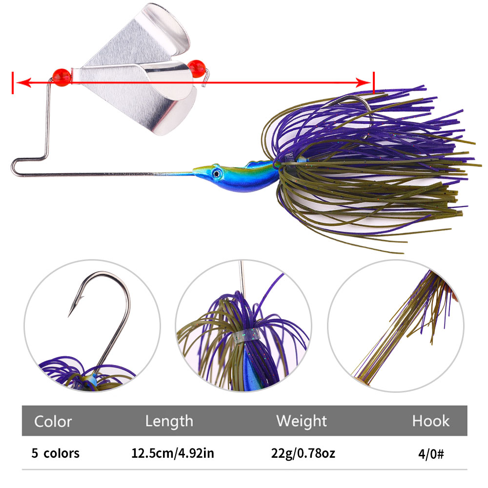 Isca de Pesca Buzzbait de 22g  - Fishing Lure Blade Bait avaliação e preço