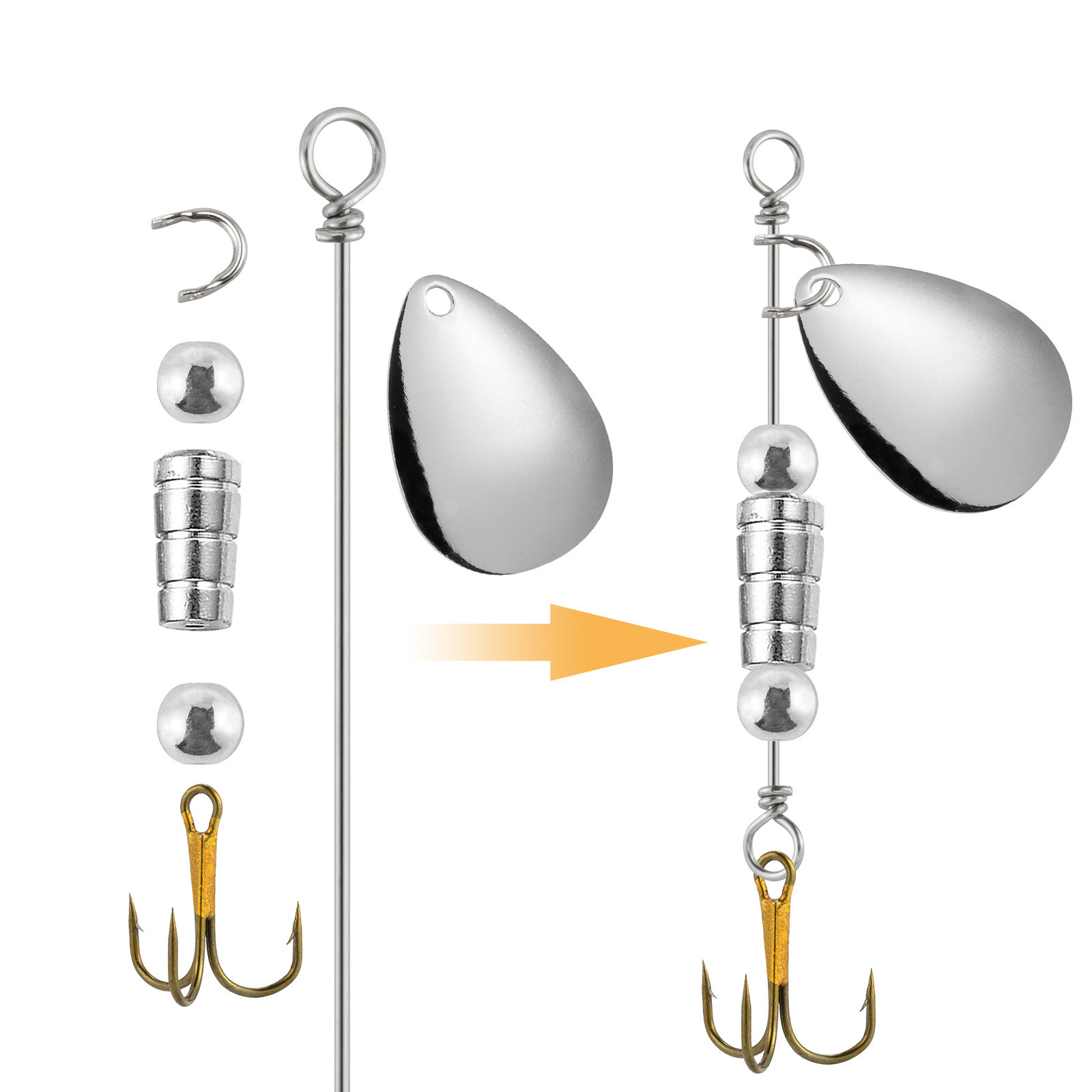 90 Peças de Haste de Spinnerba - Fishing Lure Spinner avaliação e preço