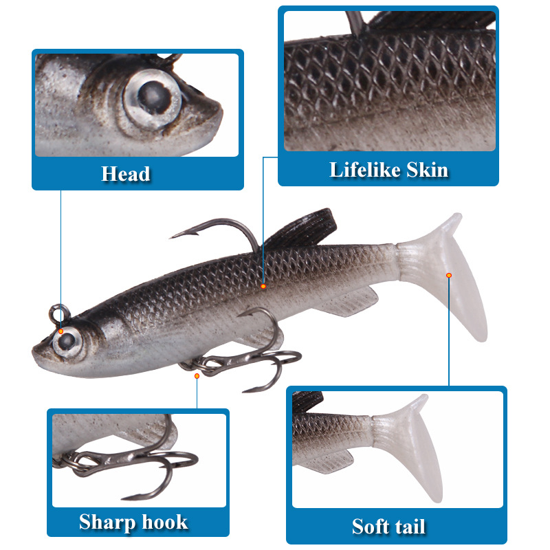 Isca de silicone macio, iscas  - Fishing Lure Soft Plastic avaliação e preço